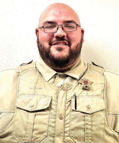 Deputy Sheriff Jonathan Velez is the newest member Sheriff Sal Rivera’s law enforcement team after being sworn in by County Judge Mandy Gfeller. His first day of duty was Aug. 25.
