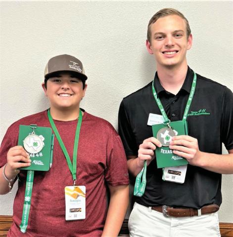 Castro County Remington Meador and Spencer Acker placed 4th in Open Educational Presentation at Texas 4-H Roundup. Their presentation was on restoring historical markers in the county.