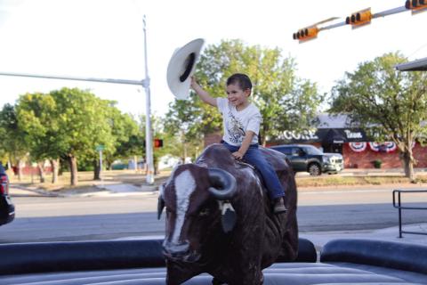 Omicron Study Club Bucking Bull booth