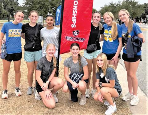 Nazareth Swiftettes XC Team placed fourth at the state meet in Round Rock on Saturday. The team is coached by Eric Schilling.