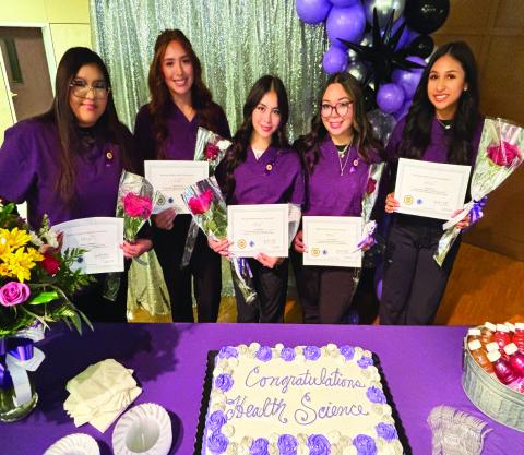 Dimmitt ISD’s Health Science Pinning Ceremony was held Tuesday. PCT (Patient Care Technician) Certified are Seniors Vianney Constantino, Ximena Terrazas, Frida Madrigal, Lauren Medeles and Yesenia Dones.