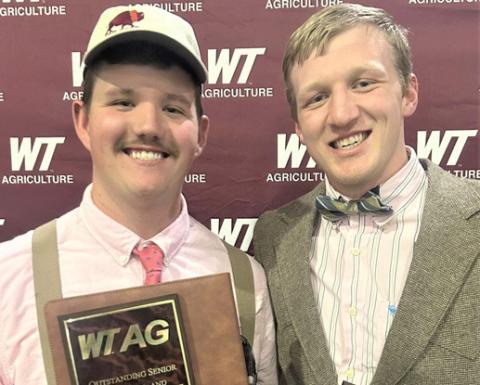 WTAMU Dayson Schacher, graduate from Nazareth, earned the WT.AG Award for Outstanding Senior, Plant, Soil and Science 2025.