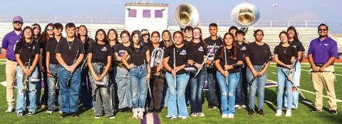 The Dimmitt Marching took the field at Meet the Bobbies &amp; Bobcats. The band has been growing in numbers every year with talented musicians. (photo courtesy of DISD/Dimmitt Sports Media)