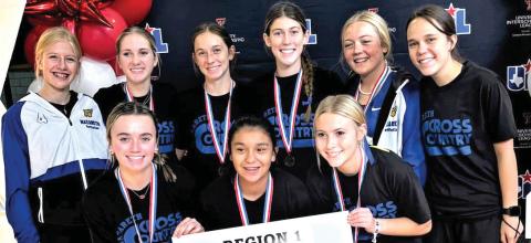 Nazareth Swiftettes Cross Country placed fourth at the Regional meet in, qualifying them to advance to state competition in Round Rock on Nov. 2. Team members include Mallory Wilhelm, Jolee Pigg, Bridget Osterkamp, Kelsie Gunter, Zeli Olivas and Allie Pittillo.