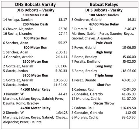DHS, DMS solid at Bobcat Relays