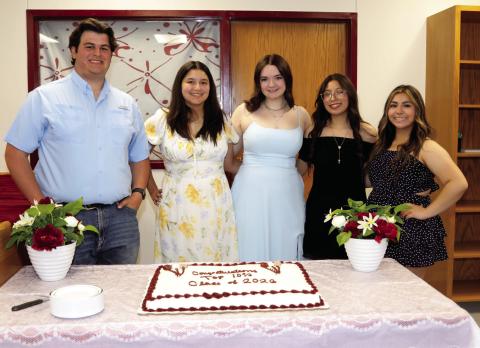 Top 10% Seniors for Tulia High School Class of 2026: Luke Moore, Brianna Evans, Avary Wesley, Scarlett Chavez, and Ana Barajas