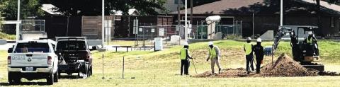 City splash park construction underway
