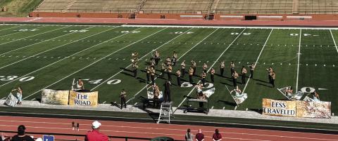Fightin’ Hornet Band competed in the UIL Regional Marching Contest and receiving an Excellent ll Rating at the UIL Region Marching Contest