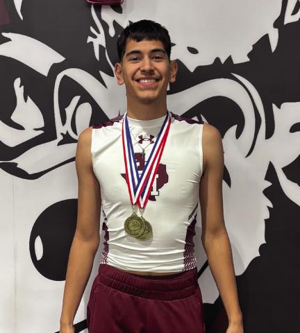 Izak Dominguez took first in 110-meter and 300-meter hurdles.