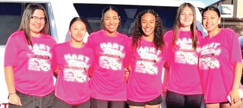 Hart High School State Track Qualifiers: (not in order) Mia Lopez, Adamari Morales, Tabree Worsham, Celena Gonzales, Toree Jo Evans.