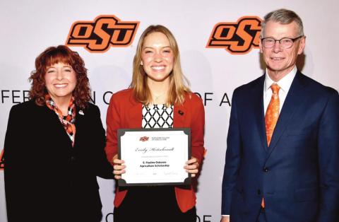 Nazareth graduate Emily Heitschmidt was awarded the E. Pauline Osborne Agriculture Scholarship by OSU Ferguson College of Agriculture for the 2022-2023 academic year.
