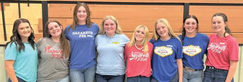 Nazareth FFA members attended the Plainview District meeting along with more than 130 other district members. They had the opportunity to attend leadership workshops, FFA knowledge and teamwork. The evening rounded off with burgers and a short dance.
