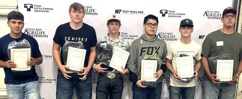 Six Nazareth Ag students earned the TCFA Machinery Operation, Maintenance, and Repair certification after two full days of training. The group was tested on their knowledge of wheel-loader and skid-loader operation, proper lockout-tag-out procedures, arc welding, oxy-fuel cutting and bending and interview with industry professionals. The certification course was sponsored by WTAMU and Texas Cattle Feeders Association.