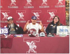 Logan Becerra made his decision to play football for the University of Mary Hardin-Baylor at a signing ceremony at Tulia High School. He had also received an offer from Wayland Baptist University.