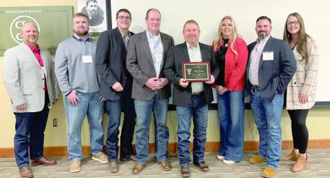 DISTINGUISHED BANKING--First National Bank of Hereford president Wade Easley, (holding plaque) received the 2025 Distinguished Banking Service Award from The Bankers Agricultural Credit Conference. The honor reflects dedication to serving customers, community, and the banking profession with excellence.