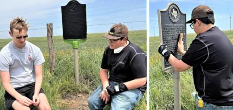 Castro County 4-H Spencer Acker and Remington Meador recently the Summerfi eld-Dameron Corner historical marker as a part of the Restoring History: One Marker at a Time. The will compete for a chance to compete at the competition. During the past two years, they have restored about half the historical markers in Castro County thus far.