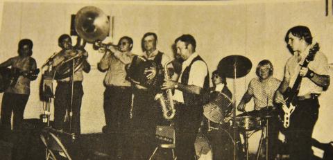 'OOMPAH' SOUND-- The Havlak “oompah” Polka Band was brought in from Rowena, Texas to perform at the first couple of Nazareth German Festivals in 1973 and 1974 and stirred the crowd in attendance to dance.