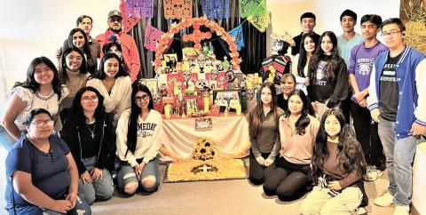 The Dimmitt High School Spanish Club participated in the Día de los Muertos ofrenda event at the Panhandle-Plains Historical Museum in Canyon. The students created an alter that honors loved ones and celebrates the Mexican tradition.