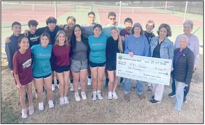The Hereford Lions Club recently donated $500 to the Hereford High School Tennis program to support Hereford student-athletes and their dedication both on and off the court.