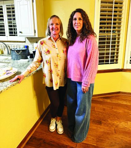 La Madre Mia hostesses for their recent meeting at Cherry Laws’ home on January 22: (left to right) Cherry Laws and Angela Blackmon. (Photo By Angela Blackmon)