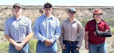 The Nazareth FFA Wildlife team placed 2nd in district and 7th in Area. Team members include Collin Kimball, Jesse Acker, Aiden Chea (8th overall) and Remi Meador.