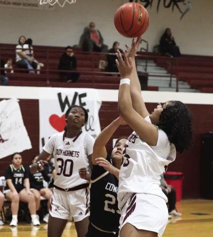 Aubrii Williams goes up for the shot