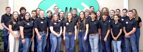 District 2 STEM Ambassadors Spencer Acker, Castro County, Mason Scott and Annie Watson, Lynn County , and Jeremy Burt, Lamb County, joined other 2023-- 2024 Texas 4-H STEM Ambassadors this past weekend at the Texas 4-H Center in Brownwood to practice ‘Elevator Speeches,” shoot off water rockets, navigate a ropes course, and learn about citizen science as a part of team building and planning out the rest of the year.