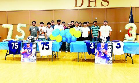 Congrats to Dimmitt’s Isiah Sifuentez and Ivan Martinez on signing to continue their academic and athletic goals with the Vermilion Ironhawks.