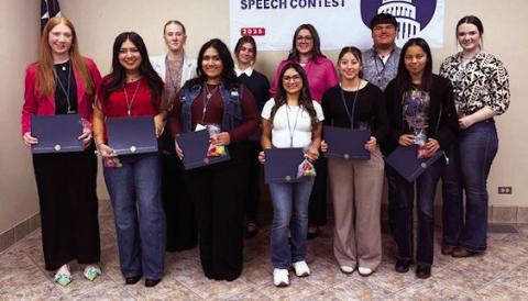 Eleven contestants entered the Swisher Electric speech contest this year