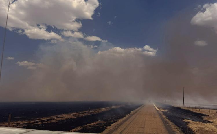 Castro County First Re- sponders and fire depart - ments from Dimmitt, Naz areth and Hart have been busy since last week fight - ing a number of wild fires in the Texas Panhandle. This week, local departments pitched in to help control a fire near Kress. Fires in the Amarillo and Canyon area continue to be monitored. (Courtesy photos)