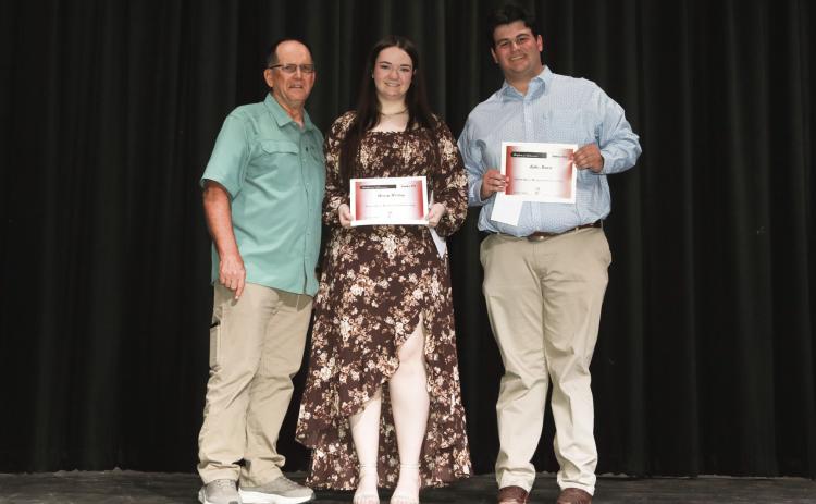 Aaron Ross Memorial Scholarship presented by Phil Zolman – Avary Wesley and Luke Moore