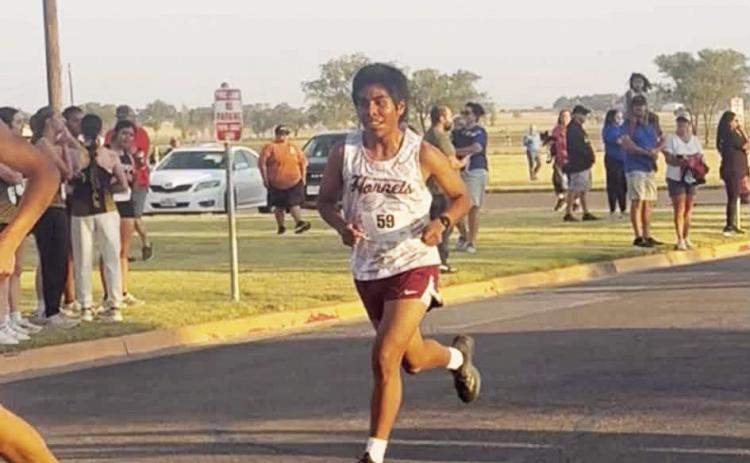 Tulia Varsity Boys placed 3rd at the Dimmitt Invitational. Runners were Gavin Mahannah - Junior, Jose Verdugo - Senior, Robbie Rocha - Senior, Tomas Vega - Sophomore, Zayven Diaz - Freshman, and Adan Shealor - Senior. Above, Jose Verdugo competes for Tulia.