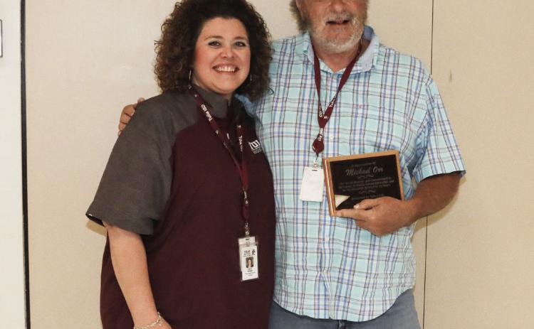 Mrs. Robin Salazar recognized Mr. Michael Orr for his retirement from Tulia High School