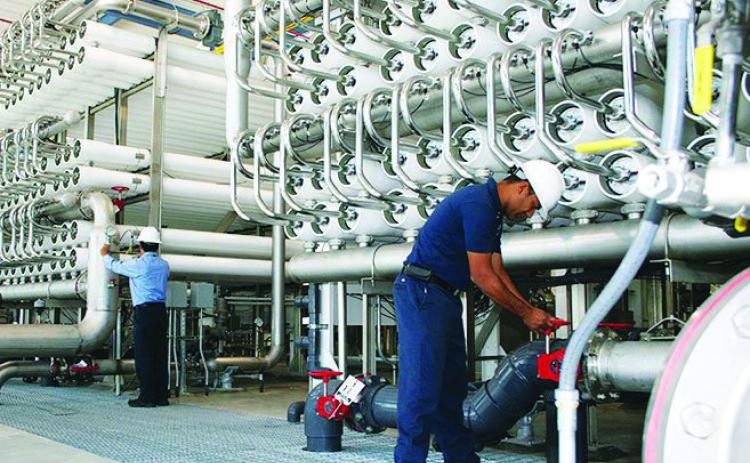 CONVERTING BRACKISH WATER--El Paso is home to one of the world's largest inland desalination plants. The plant filters out the salts and creates a new supply of water. Roughly half of Proposition 4 funds approved by voters are reserved for brackish water projects.