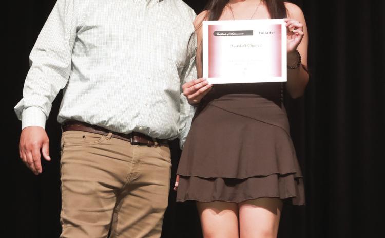 Mr. Adam Rosales presented the Drama Award went to Scarlett Chavez.