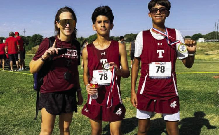 Tulia Junior High Boys Relay Team placed 1st at the LCU Rust Buster Relays Each runner ran 1 1/2 miles. Their combined time was 18:18 Dominik Leija -8th Grade Khaydin Del Toro -7th Grade