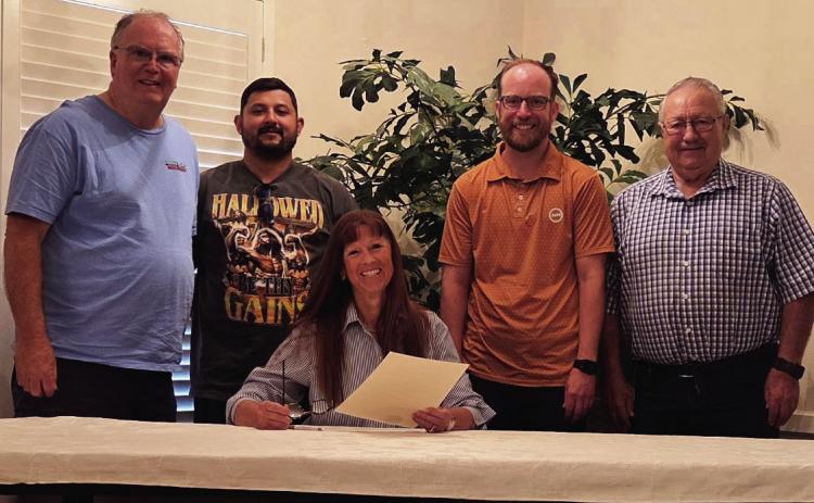 Hereford Mayor Cathy Bunch has proclaimed Sunday, June 28 to be a day of Remembrance and Celebration of our Religious Freedoms in our country. Pictured (from left) Pastor Ted Taylor-Nazarene Family Church, Pastor Lupe Acevedo-First Methodist Church, Pastor Nathan Adam-First Baptist Church and Pastor Billy Wall-Avenue Baptist Church. The proclamation in its entirety is on page 2 of this issue.