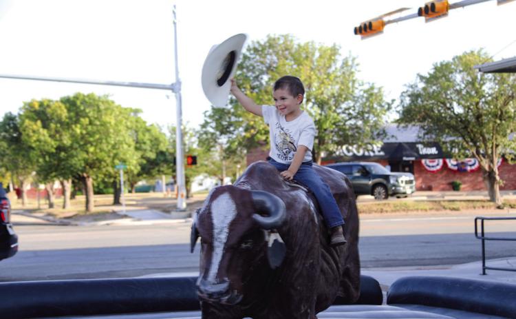 Omicron Study Club Bucking Bull booth