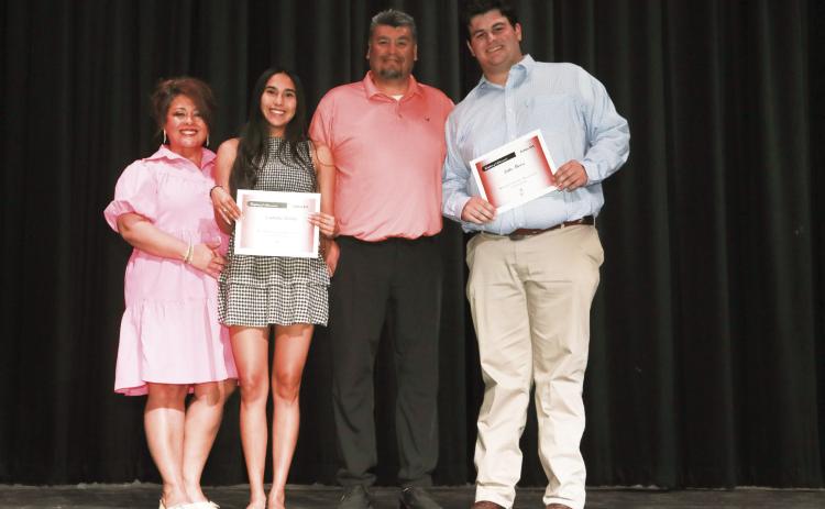 Brandon Guerra Memorial Scholarship presented by Jessica and Mike Guerra - Izabella Rocha, and Luke Moore