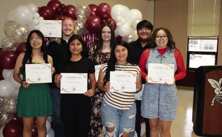 TSSEC Solo and Ensemble: Scarlett Chavez, Jace Miller, Natalia Verdugo, Avary Wesley, Gabriella Lopez, Isaiah Hernandez, and Ava Comans.