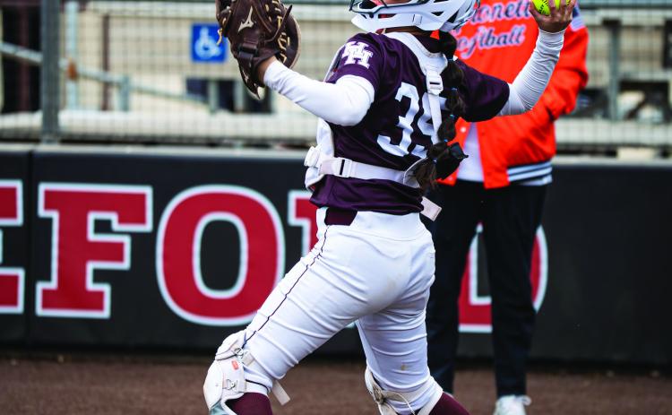 Bella Gaytan plays for the Lady Whitefaces against Dumas (above). The Lady Whitefaces took on West Plains and Canyon last week. The team plays at Pampa Tuesday and hosts Borger Friday, April 10.