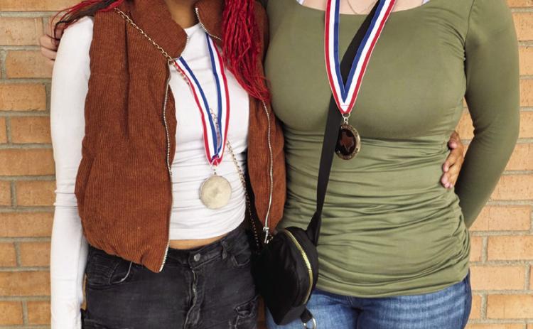 THS SkillsUSA Culinary - Wedding Cake Design Demo, 2nd Place, Tylani Hutcher- son and Ava Comans