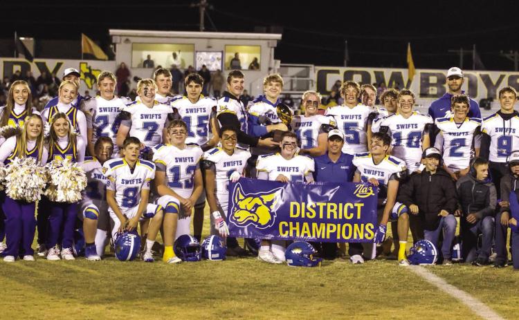 The Nazareth Swifts (7-3, 4-0) went unbeaten in district play to claim the district championship Friday night in Happy.